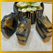 Load image into Gallery viewer, Activated Charcoal and Turmeric Natural Spa Soap Bar Unscented