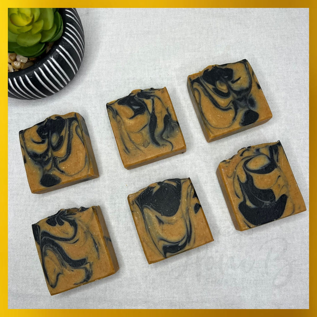 Activated Charcoal and Turmeric Natural Spa Soap Bar Unscented