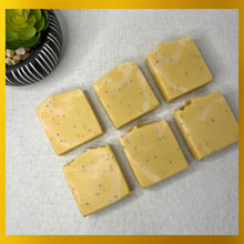 Load image into Gallery viewer, Lemongrass Essential Oil and Poppyseed Natural Spa Soap Bar
