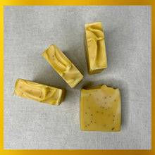 Load image into Gallery viewer, Lemongrass Essential Oil and Poppyseed Natural Spa Soap Bar
